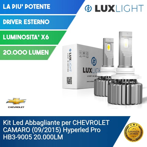 Kit Led Abbagliante per CHEVROLET CAMARO (09/2015) Hyperled Pro HB3-9005 20.000LM