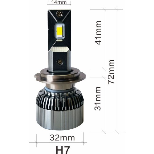 Kit Led Saturn 10.000 LM per Truck con parabola, resiste fino a 60V per H7