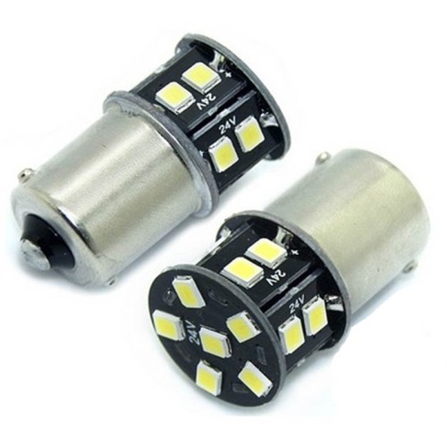 Coppia Lampade Led Led BA9S Rossa 24V