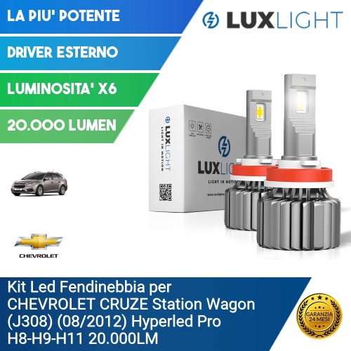 Kit Led Fendinebbia per CHEVROLET CRUZE Station Wagon (J308) (08/2012) Hyperled Pro H8-H9-H11 20.000LM