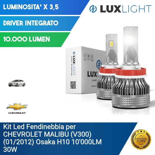 Kit Led Fendinebbia per CHEVROLET MALIBU (V300) (01/2012) Osaka H10 10'000LM 30W