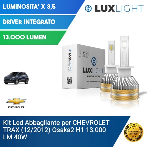 Kit Led Abbagliante per CHEVROLET TRAX (12/2012) Osaka2 H1 13.000 LM 40W