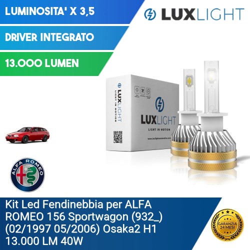 Kit Led Fendinebbia per ALFA ROMEO 156 Sportwagon (932_) (02/1997 05/2006) Osaka2 H1 13.000 LM 40W