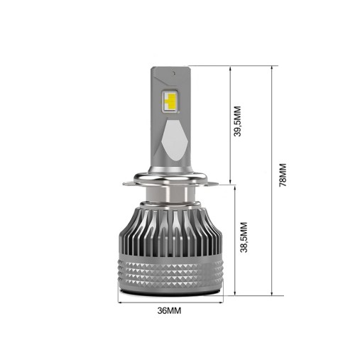 Kit Led Osaka 10.000 LM con ventola per fari a parabola 30W per H7 12V