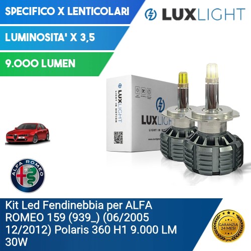 Kit Led Fendinebbia per ALFA ROMEO 159 (939_) (06/2005 12/2012) Polaris 360 H1 9.000 LM 30W