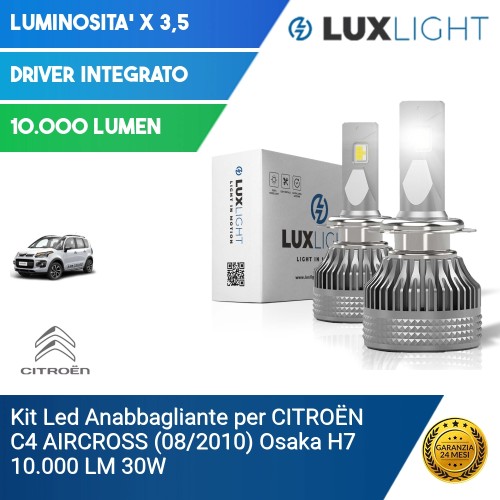 Kit Led Anabbagliante per CITROËN C4 AIRCROSS (08/2010) Osaka H7 10.000 LM 30W