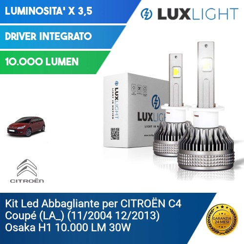 Kit Led Abbagliante per CITROËN C4 Coupé (LA_) (11/2004 12/2013) Osaka H1 10.000 LM 30W