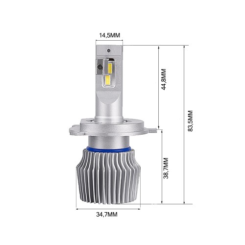 Kit Led Anabbagliante per FIAT QUBO (225_) (02/2008) Comet 3 H4 5.000 LM 16W