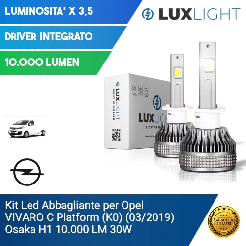 Kit Led Abbagliante per Opel VIVARO C Platform (K0) (03/2019) Osaka H1 10.000 LM 30W