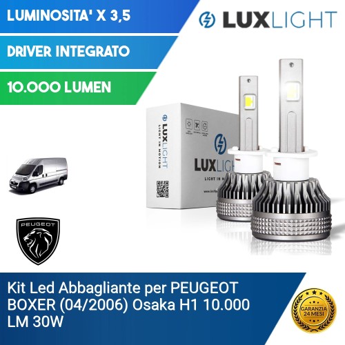 Kit Led Abbagliante per PEUGEOT BOXER (04/2006) Osaka H1 10.000 LM 30W