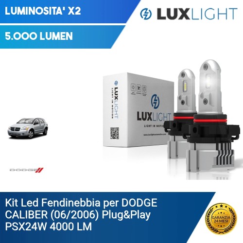 Kit Led Fendinebbia per DODGE CALIBER (06/2006) Plug&Play PSX24W 4000 LM