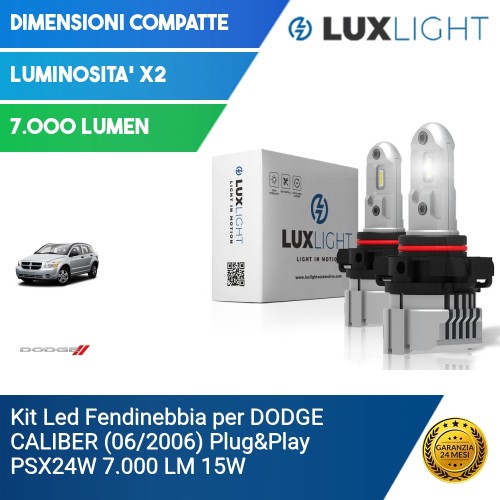 Kit Led Fendinebbia per DODGE CALIBER (06/2006) Plug&Play PSX24W 7.000 LM 15W