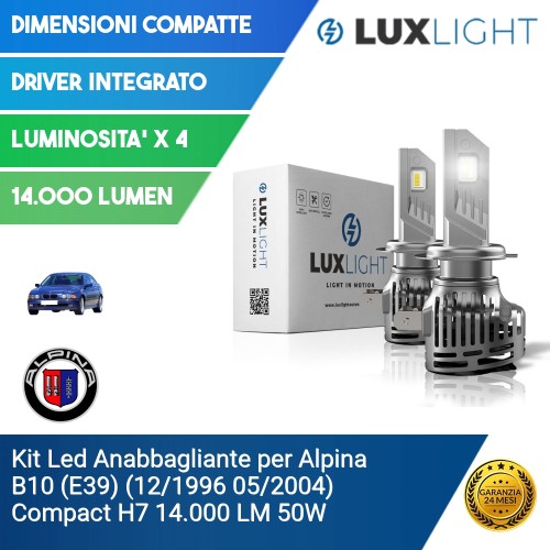 Kit Led Anabbagliante per Alpina B10 (E39) (12/1996 05/2004) Compact H7 14.000 LM 50W