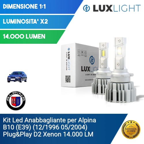 Kit Led Anabbagliante per Alpina B10 (E39) (12/1996 05/2004) Plug&Play D2 Xenon 14.000 LM