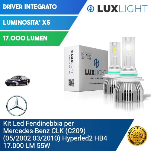 Kit Led Fendinebbia per Mercedes-Benz CLK (C209) (05/2002 03/2010) Hyperled2 HB4 17.000 LM 55W