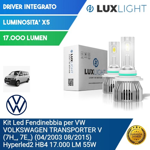 Kit Led Fendinebbia per VW VOLKSWAGEN TRANSPORTER V (7H_, 7E_) (04/2003 08/2015) Hyperled2 HB4 17.000 LM 55W