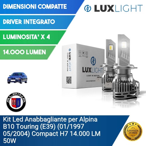 Kit Led Anabbagliante per Alpina B10 Touring (E39) (01/1997 05/2004) Compact H7 14.000 LM 50W