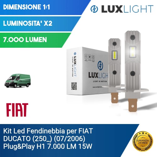 Kit Led Fendinebbia per FIAT DUCATO (250_) (07/2006) Plug&Play H1 7.000 LM 15W