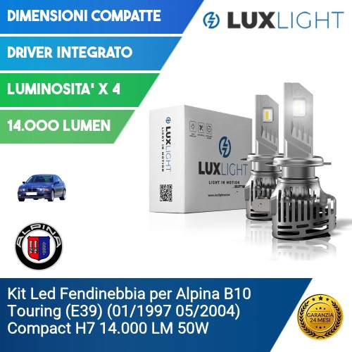 Kit Led Fendinebbia per Alpina B10 Touring (E39) (01/1997 05/2004) Compact H7 14.000 LM 50W