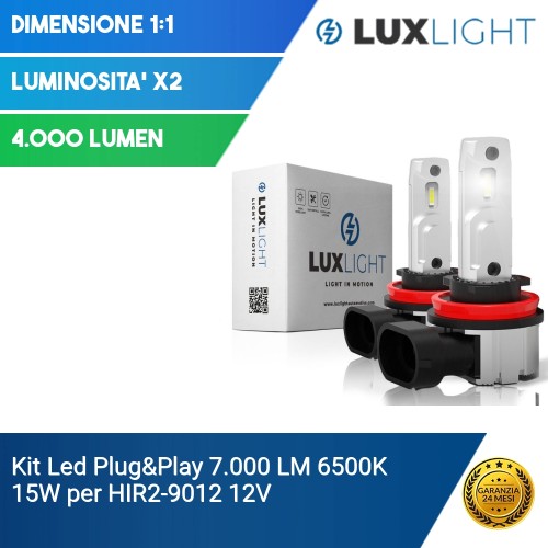 Kit Led Plug&Play 7.000 LM 6500K 15W per HIR2-9012 12V