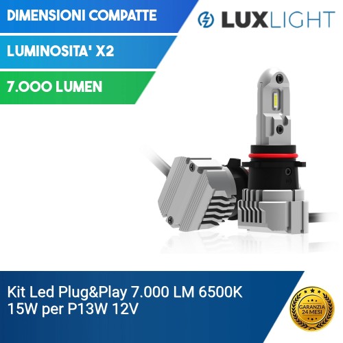 Kit Led Plug&Play 7.000 LM 6500K 15W per P13W 12V