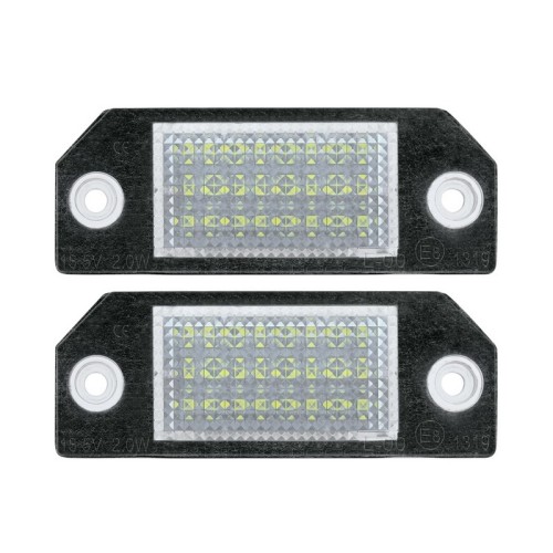 Kit Luce Targa per Ford FOCUS II Tre volumi (DB_, FCH, DH) (04/2005) Coppia Placchette Led NoError V8