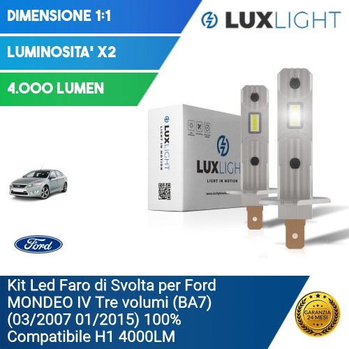 Kit Led Faro di Svolta per Ford MONDEO IV Tre volumi (BA7) (03/2007 01/2015) 100% Compatibile H1 4000LM