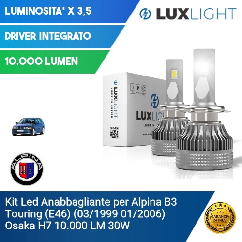 Kit Led Anabbagliante per Alpina B3 Touring (E46) (03/1999 01/2006) Osaka H7 10.000 LM 30W