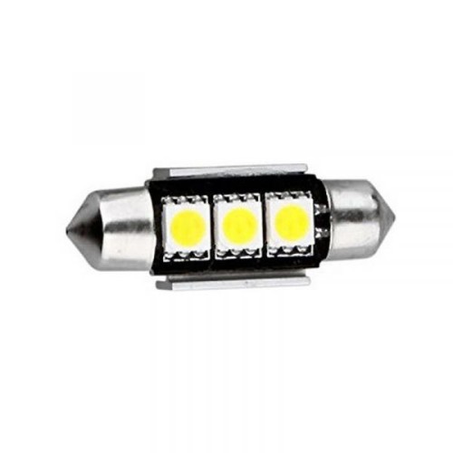 Coppia Lampade Siluro a Led a 4 SMD con Canbus NoError 12x38mm 12V