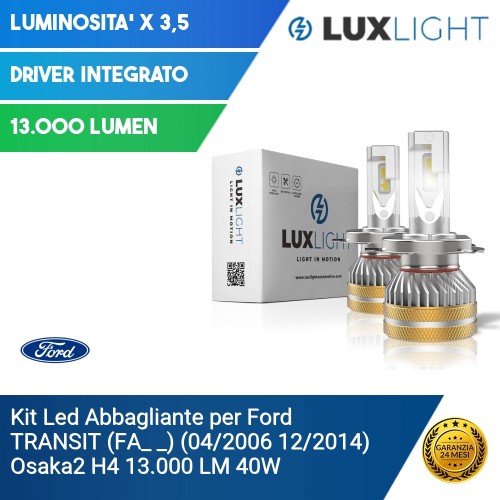 Kit Led Abbagliante per Ford TRANSIT (FA_ _) (04/2006 12/2014) Osaka2 H4 13.000 LM 40W