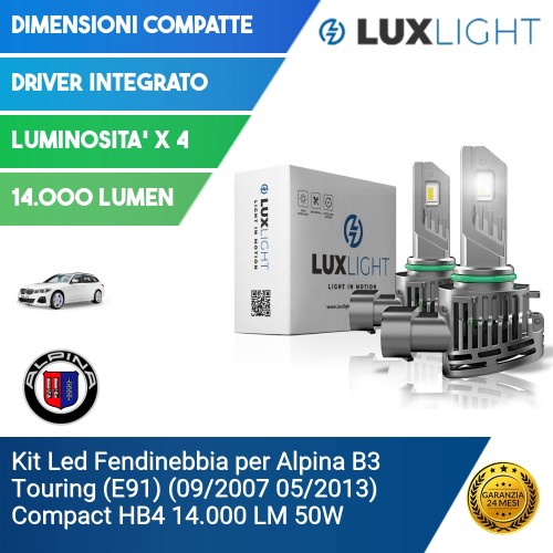 Kit Led Fendinebbia per Alpina B3 Touring (E91) (09/2007 05/2013) Compact HB4 14.000 LM 50W