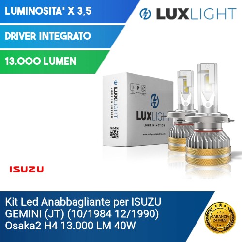 Kit Led Anabbagliante per ISUZU GEMINI (JT) (10/1984 12/1990) Osaka2 H4 13.000 LM 40W