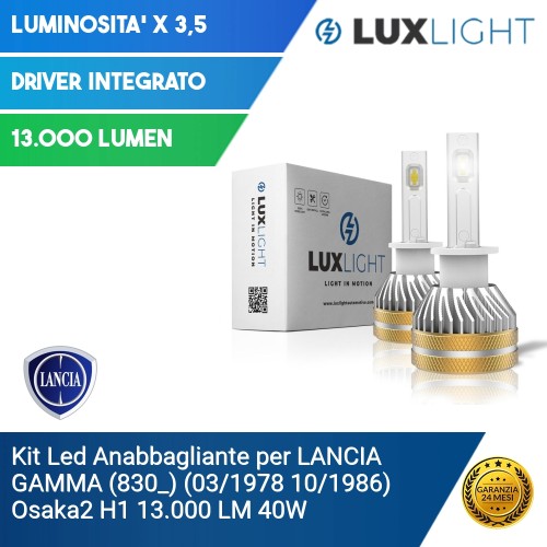 Kit Led Anabbagliante per LANCIA GAMMA (830_) (03/1978 10/1986) Osaka2 H1 13.000 LM 40W
