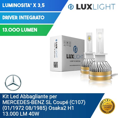 Kit Led Abbagliante per Mercedes-Benz SL Coupé (C107) (01/1972 08/1985) Osaka2 H1 13.000 LM 40W