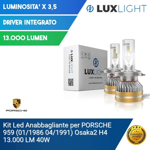 Kit Led Anabbagliante per PORSCHE 959 (01/1986 04/1991) Osaka2 H4 13.000 LM 40W