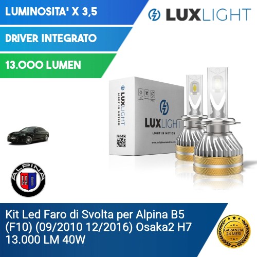 Kit Led Faro di Svolta per Alpina B5 (F10) (09/2010 12/2016) Osaka2 H7 13.000 LM 40W