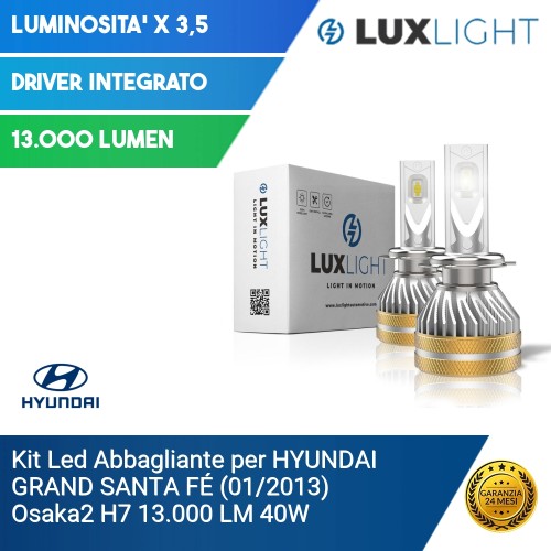 Kit Led Abbagliante per HYUNDAI GRAND SANTA FÉ (01/2013) Osaka2 H7 13.000 LM 40W