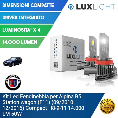 Kit Led Fendinebbia per Alpina B5 Station wagon (F11) (09/2010 12/2016) Compact H8-9-11 14.000 LM 50W