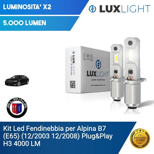 Kit Led Fendinebbia per Alpina B7 (E65) (12/2003 12/2008) Plug&Play H3 4000 LM