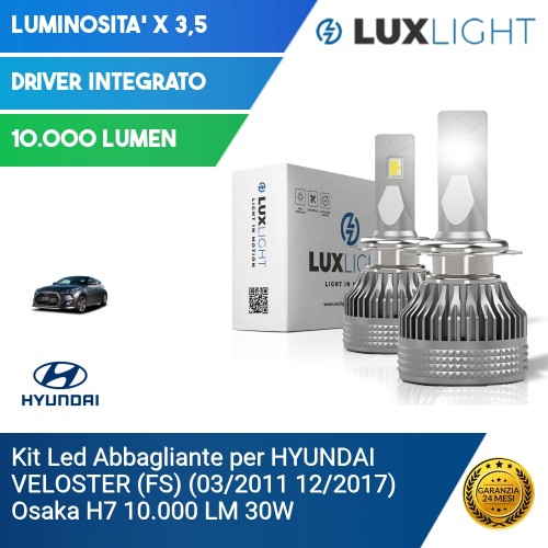 Kit Led Abbagliante per HYUNDAI VELOSTER (FS) (03/2011 12/2017) Osaka H7 10.000 LM 30W